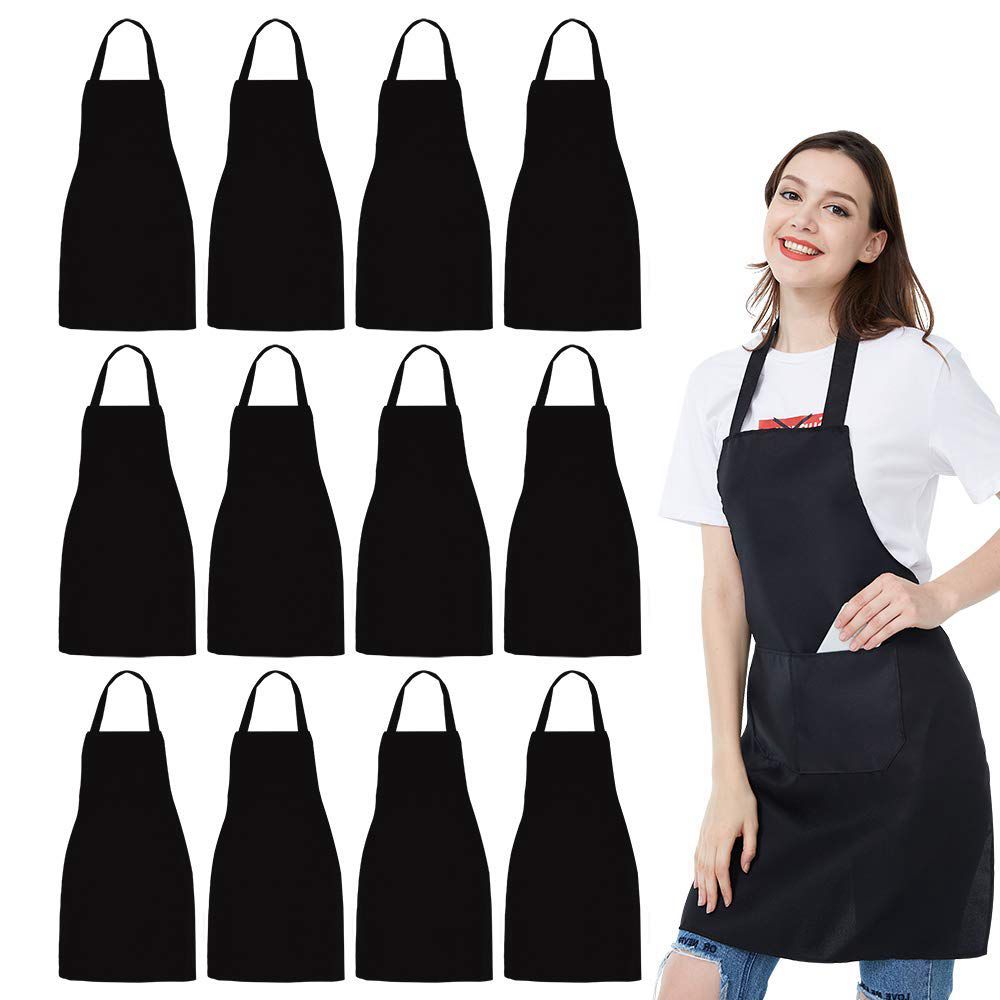 Kitchen Baking Drawing - Avental unissexo com bolsos espaçosos, babador