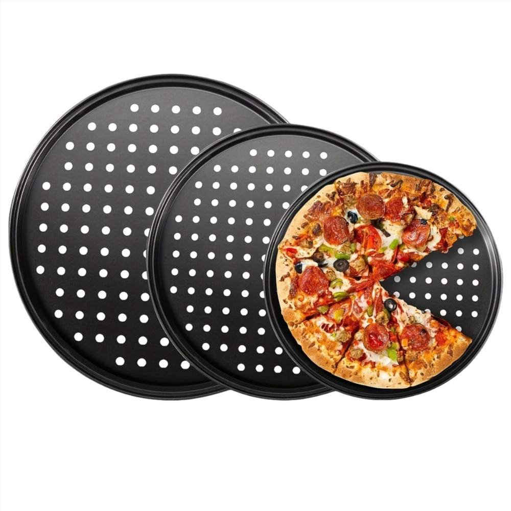 Kitchen Baking Tray Set - Conjunto de Formas de Pizza Perfuradas