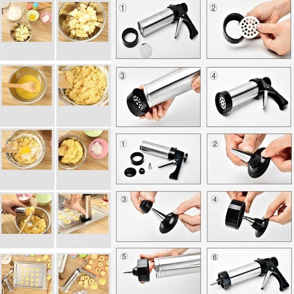 LMETJMA Kit de prensa de bisco - Piping Bag Disposable avaliação e preço
