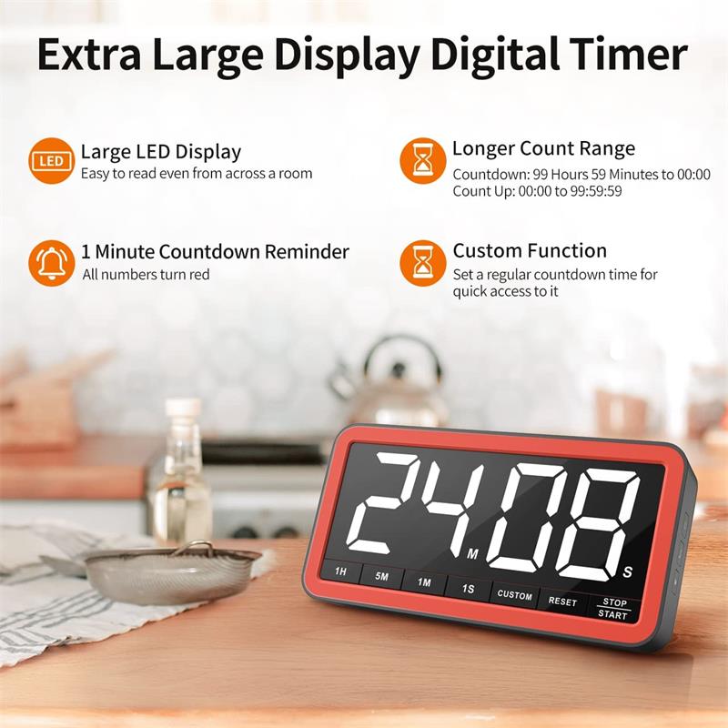 Temporizador digital de grande - Kitchen Baking Timer avaliação e preço
