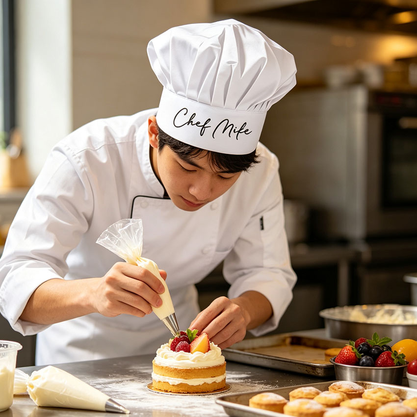 Chapéus de chef personalizados - Kitchen For Baking avaliação e preço