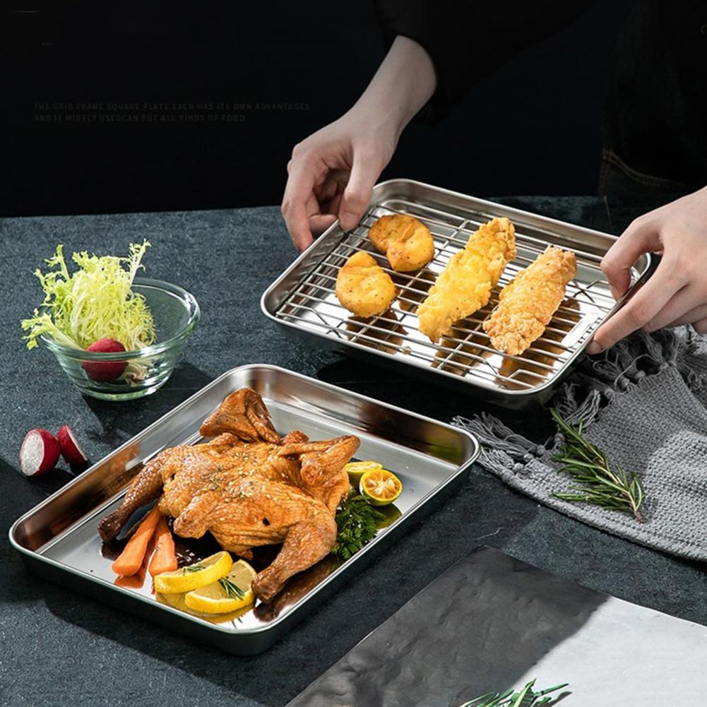 1 conjunto de aço inoxidável f - Kitchen Baking Tray Set avaliação e preço