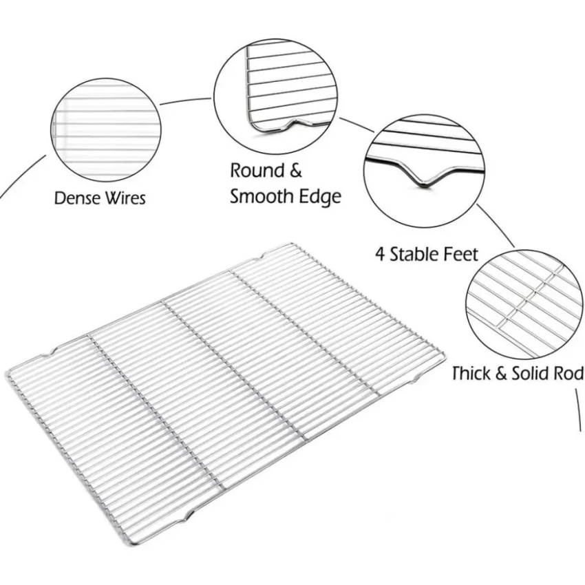 Conjunto de Assadeiras de Aço  - Kitchen Baking Tray Set avaliação e preço