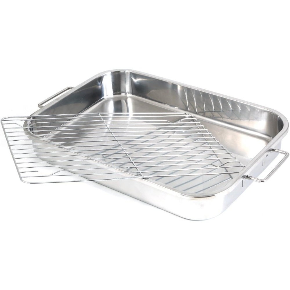 Estanho assado em aço inoxidáv - Kitchen Baking Tray Set avaliação e preço